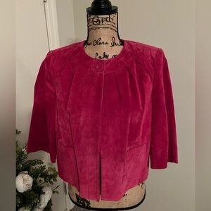 Yvonne and Martin pink leather suede swing jacket size 4